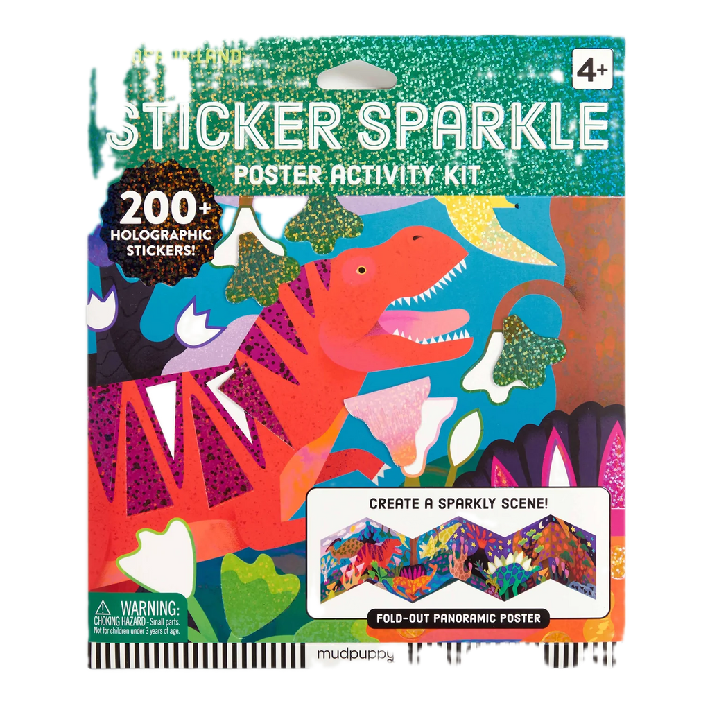Dinosaur Land Sticker Sparkle Poster Activity Kit
