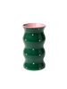 Palma Vase Green Pink Dotty