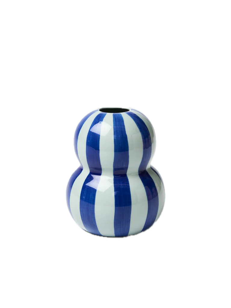 Fonda Vase Tonal Blue Stripe