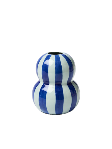 Fonda Vase Tonal Blue Stripe