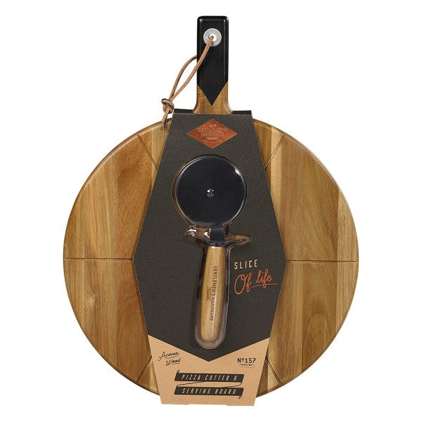 Gentlemen's Hardware Pizza Cutter & Serving Board Pizza Cutter