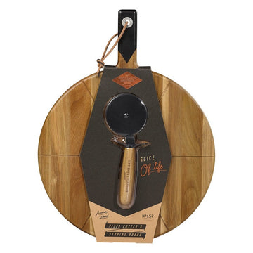 Gentlemen's Hardware Pizza Cutter & Serving Board Pizza Cutter
