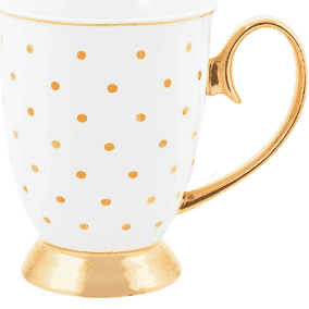 Cristina Re Mug - Gold Polka Dot