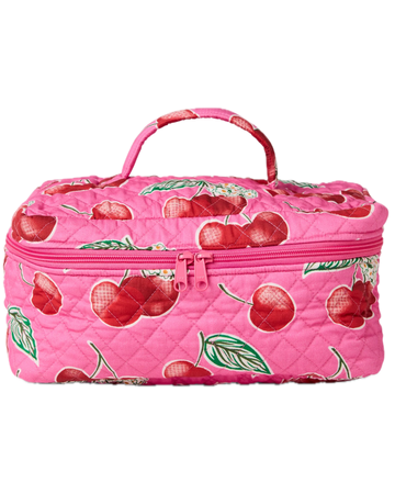 Cherry Blossom Quilted Cotton Toiletry Case