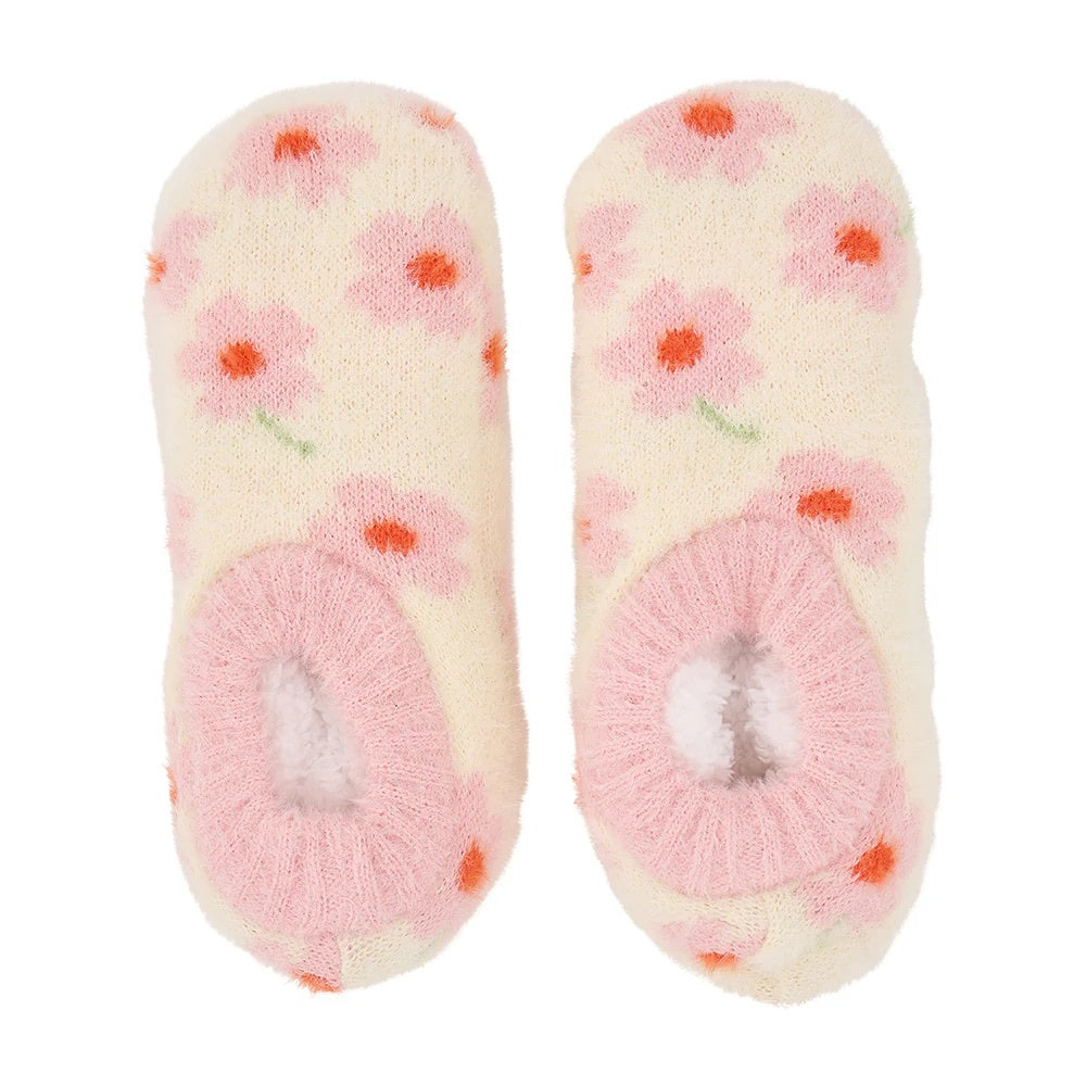 Fuzzy Booties - Meadow Blush Cream