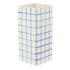 Lulu Collection Grid Vase Square Blue