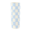 Check Vase Round Blue