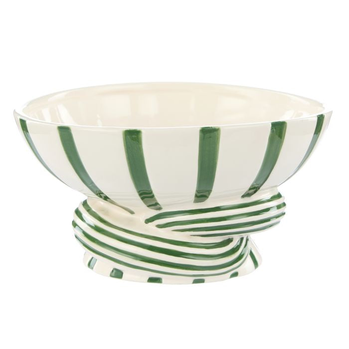 Twist Stripe Bowl Green