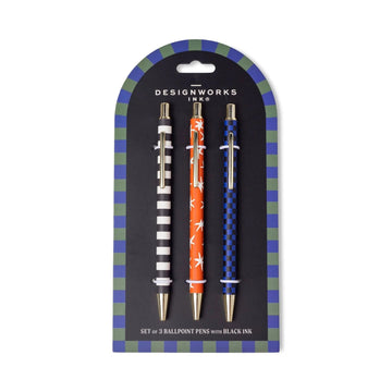 A Dopo 3 Pen Set - Stripe, Star, Check