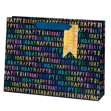 Glick Birthday Script Collection Blue Gift Bag