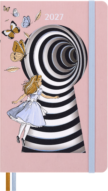 Moleskine - 2027 - 12 Month Weekly Hard Cover Diary - Large - Alice in Wonderland