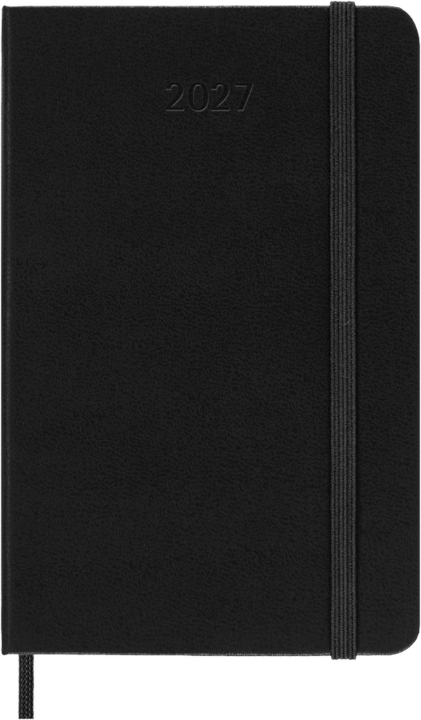 Moleskine - 2027 - 12 Month Daily Notebook Hard Cover Diary - Pocket - Black