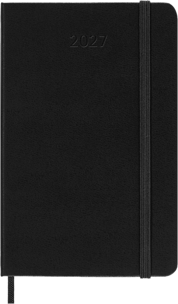 Moleskine - 2027 - 12 Month Daily Notebook Hard Cover Diary - Pocket - Black