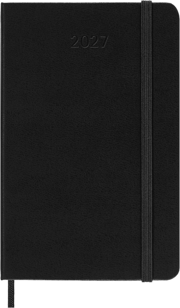 Moleskine - 2027 - 12 Month Weekly Notebook Hard Cover Diary - Pocket - Black