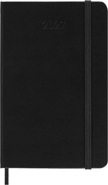 Moleskine - 2027 - 12 Month Weekly Notebook Hard Cover Diary - Pocket - Black