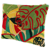 Cotton tufted pouch - Exotic Leaves