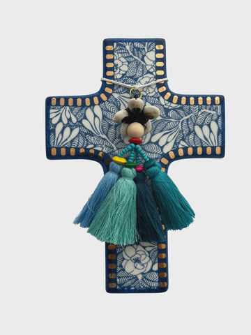 Garden Party wild Blue flower Cross