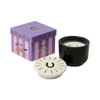 Charmed 8oz Black Glass w/ Horseshoe Ceramic Lid & Printed Box - Tabac & Pine