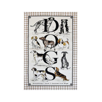 Country Dogs Tea Towel