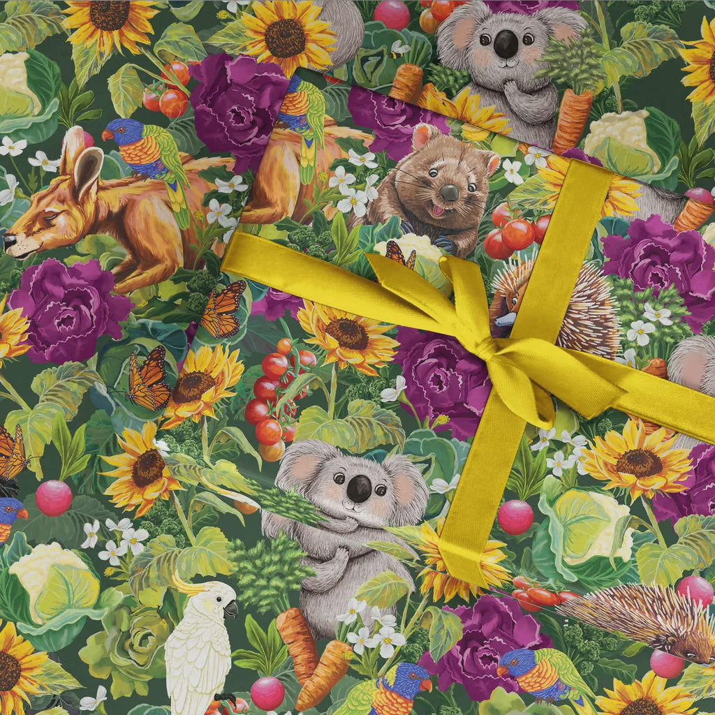 Flat Wrapping Paper Garden Giggles