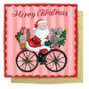Greeting Card Santa Bike Ride