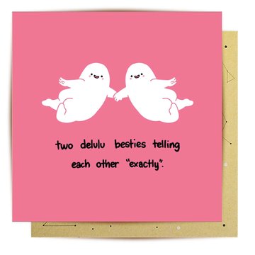 Greeting Card Two Delulu Besties