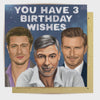 Greeting Card Three Birthday Wishes