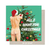 Greeting Card Naked Christmas