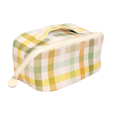 Cosmetic bag Golden Hour Checked