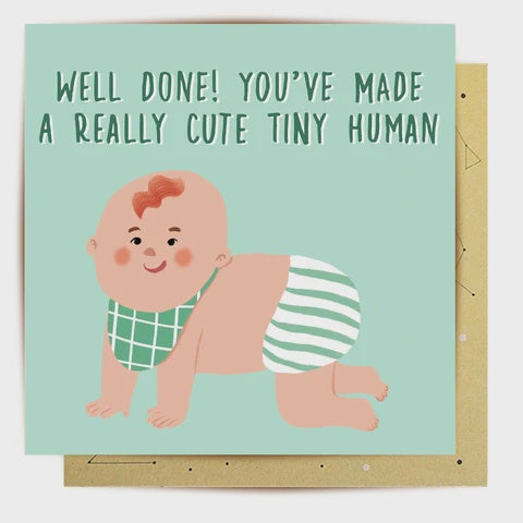 Greeting Card Cute Little Human Boy