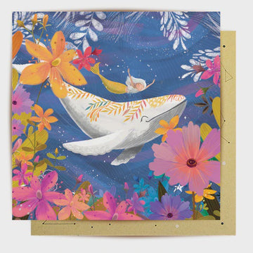 Card - Mermaid Whale