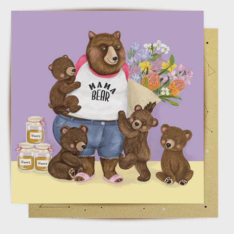 Greeting Card Mama Bear And