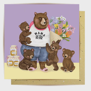 Greeting Card Mama Bear And