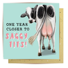 Greeting Card - Saggy Tits Cow