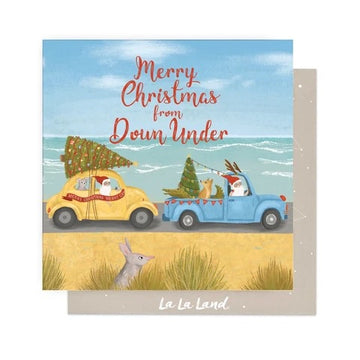 Greeting Card Santa Down Under