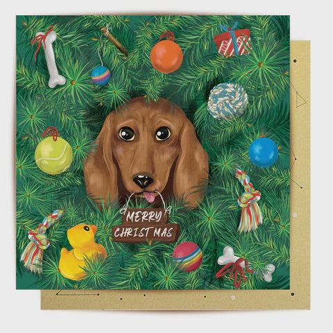 Greeting Card Dog Lovers Christmas
