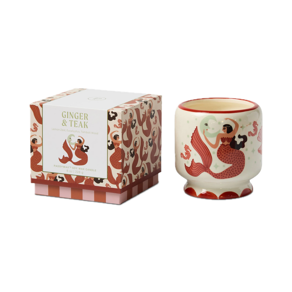 A Dopo Mermaid & Moon Candle Ginger & Teak