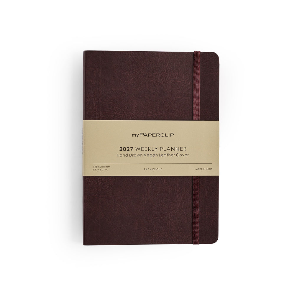 myPAPERCLIP 2027 Weekly Planner R2 - Brown