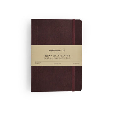 myPAPERCLIP 2027 Weekly Planner R2 - Brown