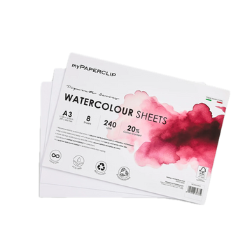Italian Watercolour Sheets A3 240GSM 8 Sheets