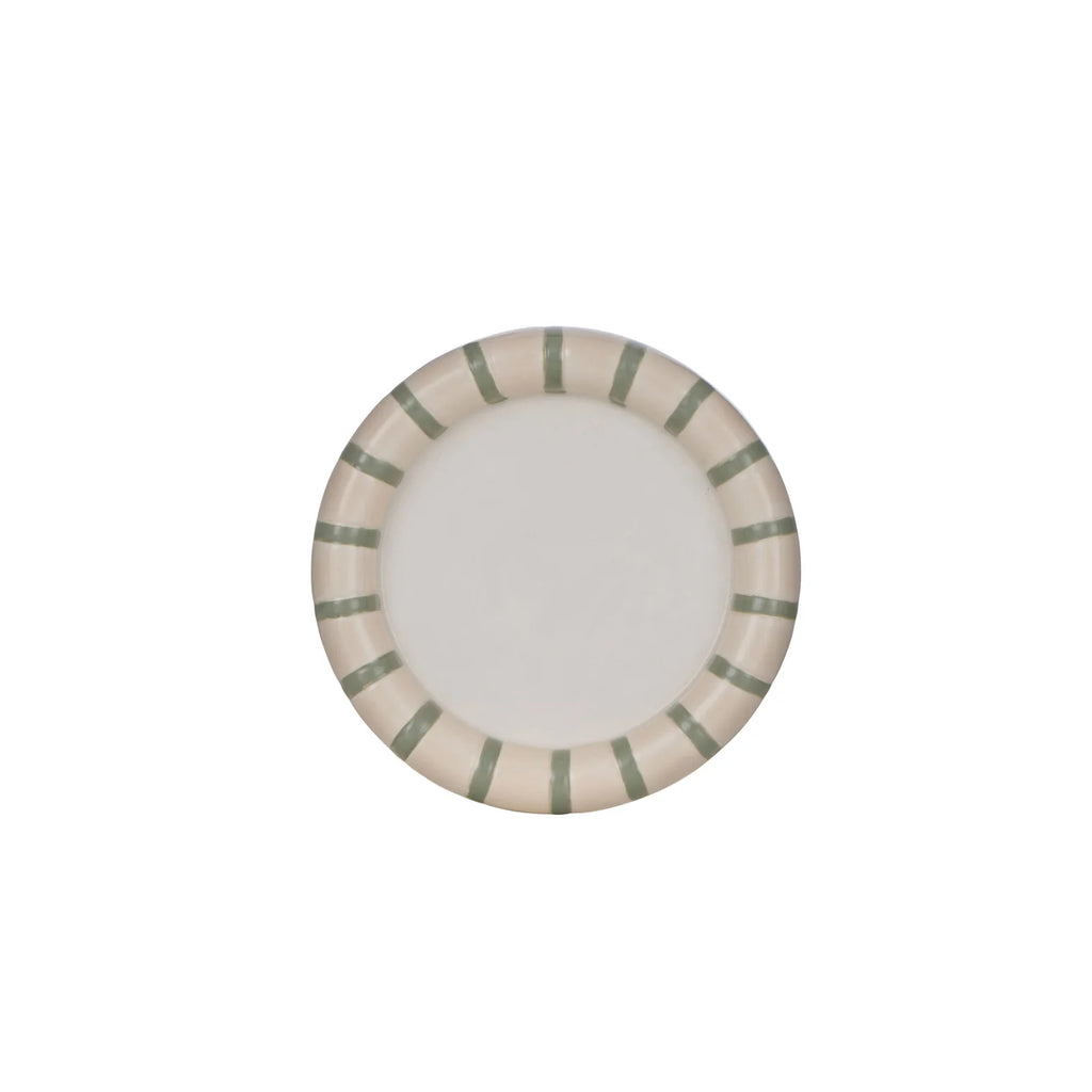 Astrid Stripe Dish Small - Blue/Brown/Off White