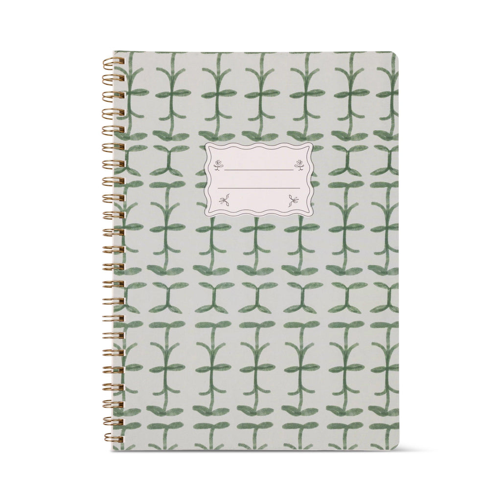 Credit Large Twinwire Notebook - Green Vine