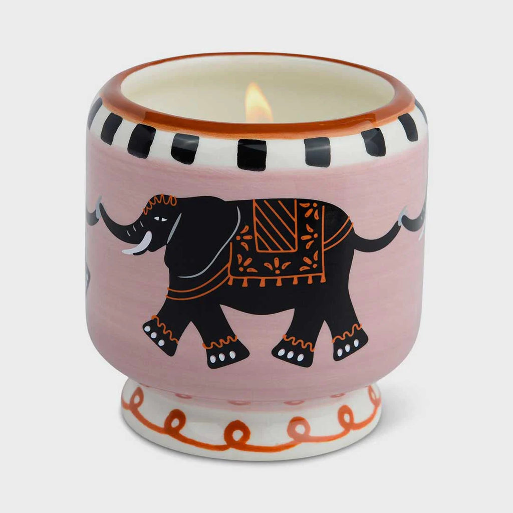 A Dopo 8oz/226g Elephant Cermaic Candle -  Tobacco Vanilla