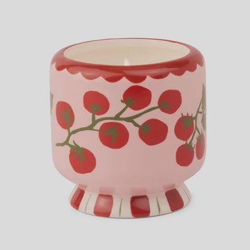Adopo 8 oz Tomato Vine Ceramic Candle - Heirloom Tomato