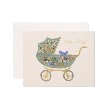 Rifle Paper Co - Single Card - Floral Pram
