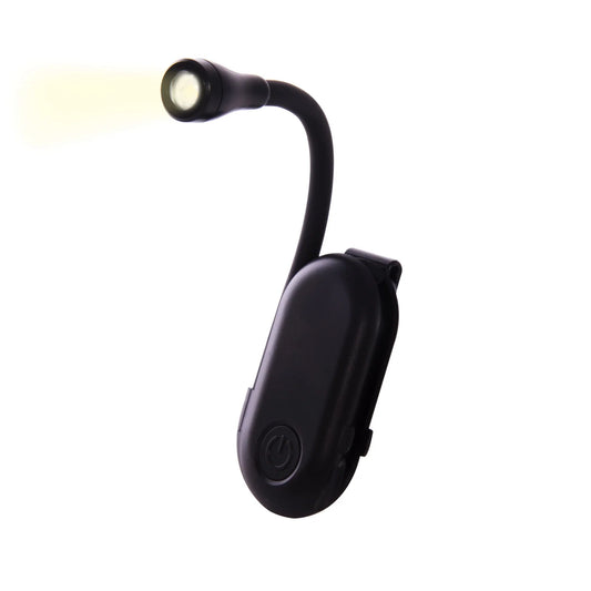 Rechargeable Clip On Book Light (Black or White)