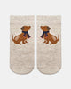 Organic Socks Ankle Jacquard/ Puppy Dog / 1 to 2 Years