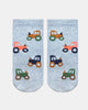 Organic Socks Ankle Jacquard/ Tiny Tractors / 6 to 12 Months