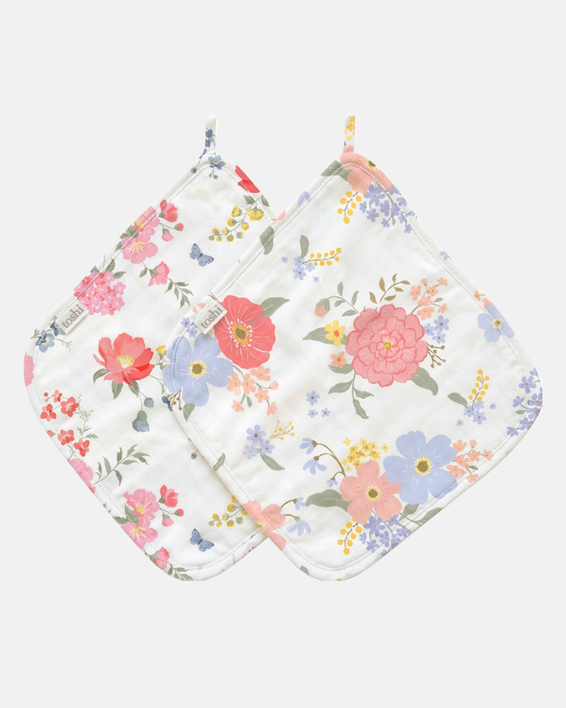 Baby Washcloth Muslin-2pcs Arcadia Wild Garden