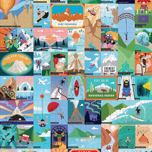 Ridley's Adventure Seekers 1000-piece Bucket List Jigsaw Puzzle